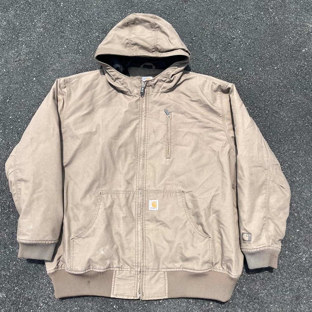 Carhartt Mens Duck Canvas Quilted Lined Barn Coat Size 3XL